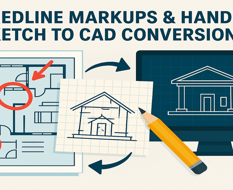 Redline Markups & Hand Sketch to CAD Conversion