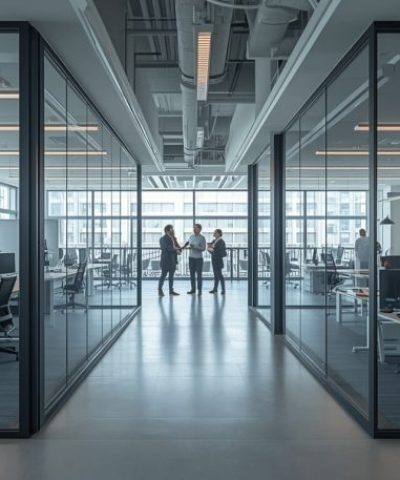 lucid-origin_Modern_office_interior_with_glass_walls_and_open_workspace_professionals_discuss-0-11